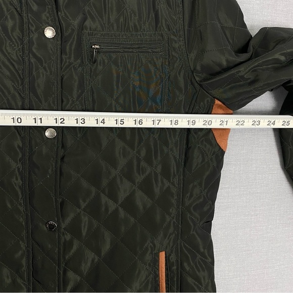 Tabi Green Utility Jacket Quilted Design and Stand-Up Collar - Picture 10 of 11